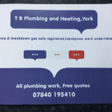 Company/TP logo - "TB Plumbing and Heating"