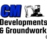 Company/TP logo - "CM Developments & Groundworks"