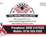 Company/TP logo - "Total Roofing & Solar LTD"