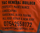 Company/TP logo - "T&C General Builders"