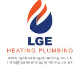 Company/TP logo - "LGE HEATING PLUMBING LTD"