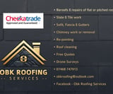 Company/TP logo - "OBK Roofing"