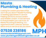 Company/TP logo - "Masta plumbing&heating"