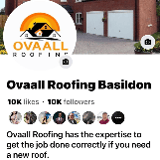 Company/TP logo - "Ovaall Roofing"