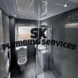 Company/TP logo - "SK Plumbing Services"