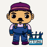 Company/TP logo - "CJ & Sons Plumbing"