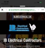 Company/TP logo - "J B Electrical Contractors"