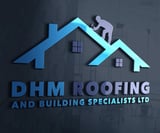 Company/TP logo - "DHM BUILDING AND ROOFING SPECIALIST LTD"