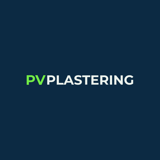 Company/TP logo - "PV PLASTERING"