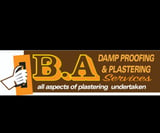 Company/TP logo - "BA Damp Proofing & Plastering Services"