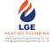 Company/TP logo - "LGE HEATING PLUMBING LTD"