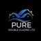 Company/TP logo - "PURE DOUBLE GLAZING LTD"