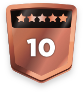 10+ ratings badge