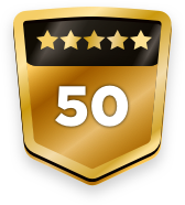 50+ ratings badge