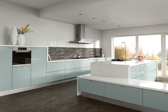 baby blue kitchen