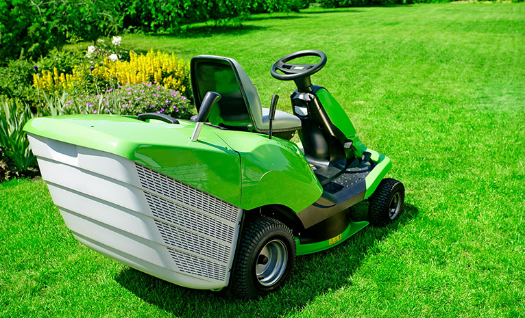 green ride-on mower 