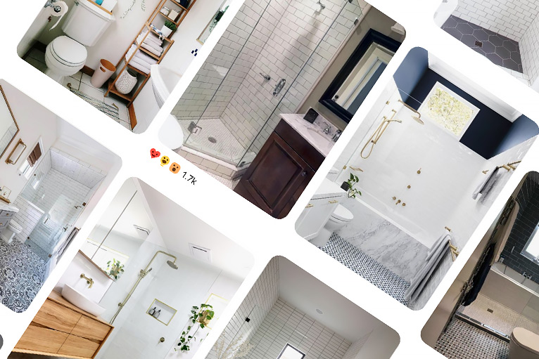 Social media: Beautiful bathroom renovations shown on Pinterest