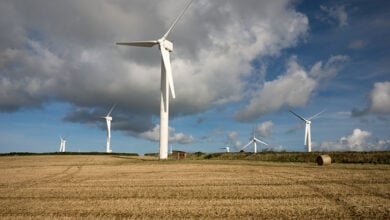 Wind farm in the countryside
