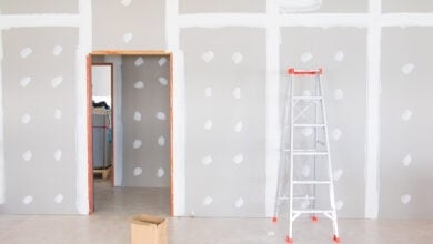Wall in home under construction