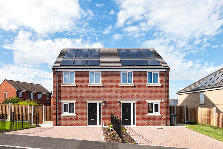 Solar panels on new build homes