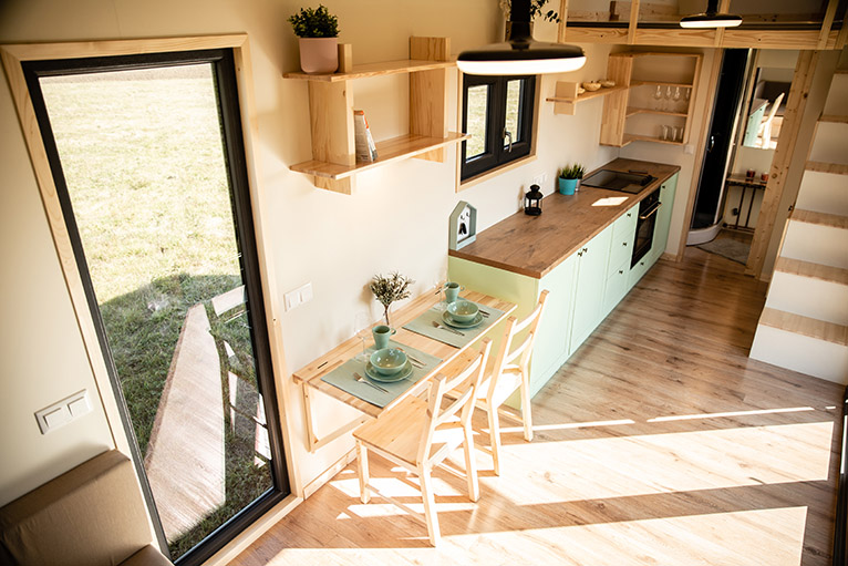 Kitchen in a tiny house