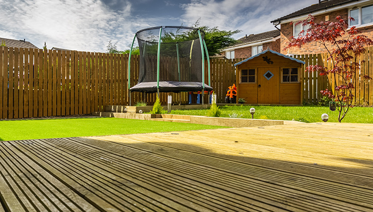 Picture of wooden garden decking