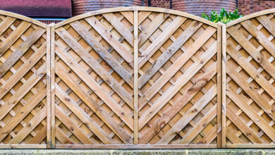 Picture of a wooden garden fence
