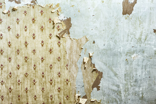 Picture of peeling wallpaper