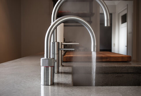 Picture of a kitchen tap with boiling water feature 