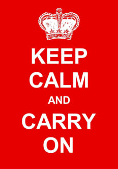 Picture of keep calm and carry on poster in red