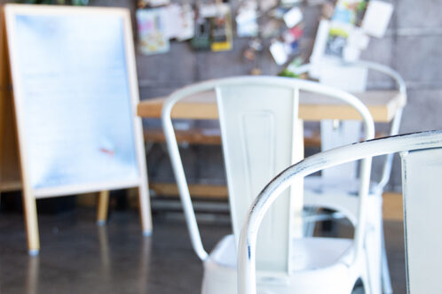 Picture of white industrial style chairs