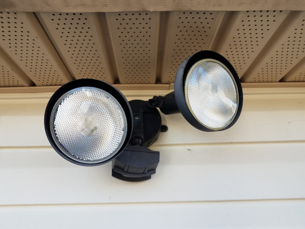 Picture of an outdoor motion sensor light